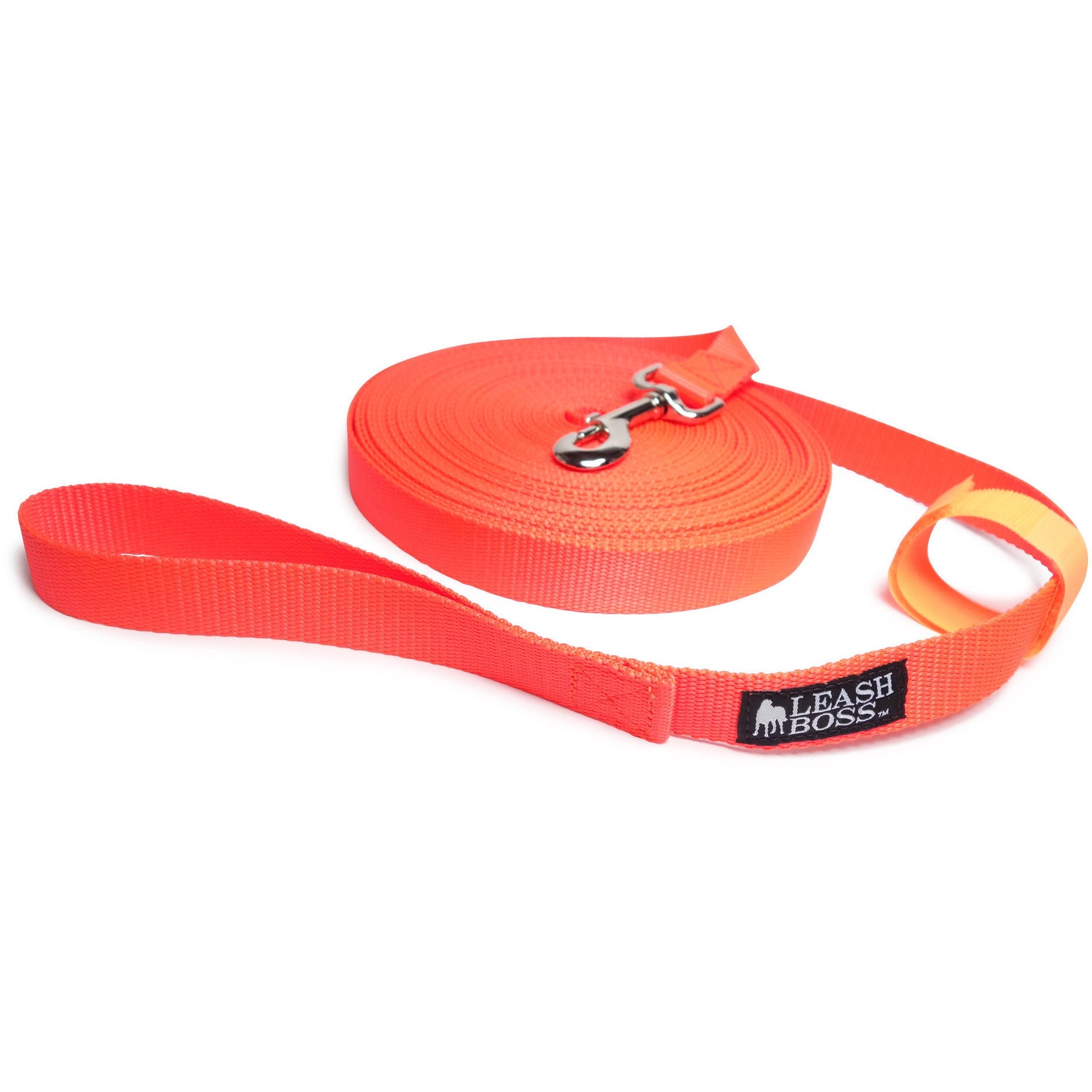 long line leash orange