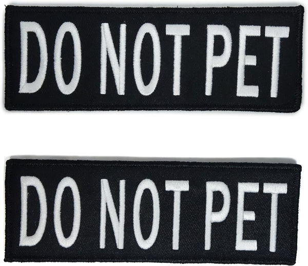 Embroidered Do Not Pet Dog Patches with Hook/Loop - Leashboss