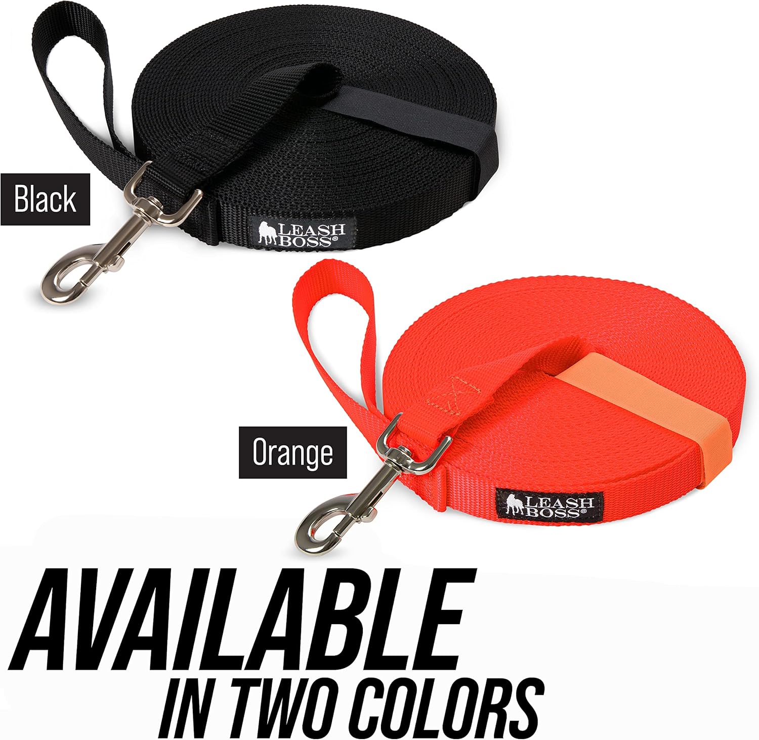 Free Range 3/4" - 30 Foot Dog Leash - Nylon Training Lead for Large Dogs