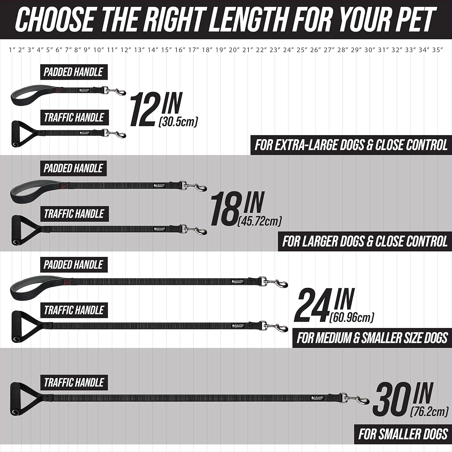 Short Dog Leash with Padded Handle