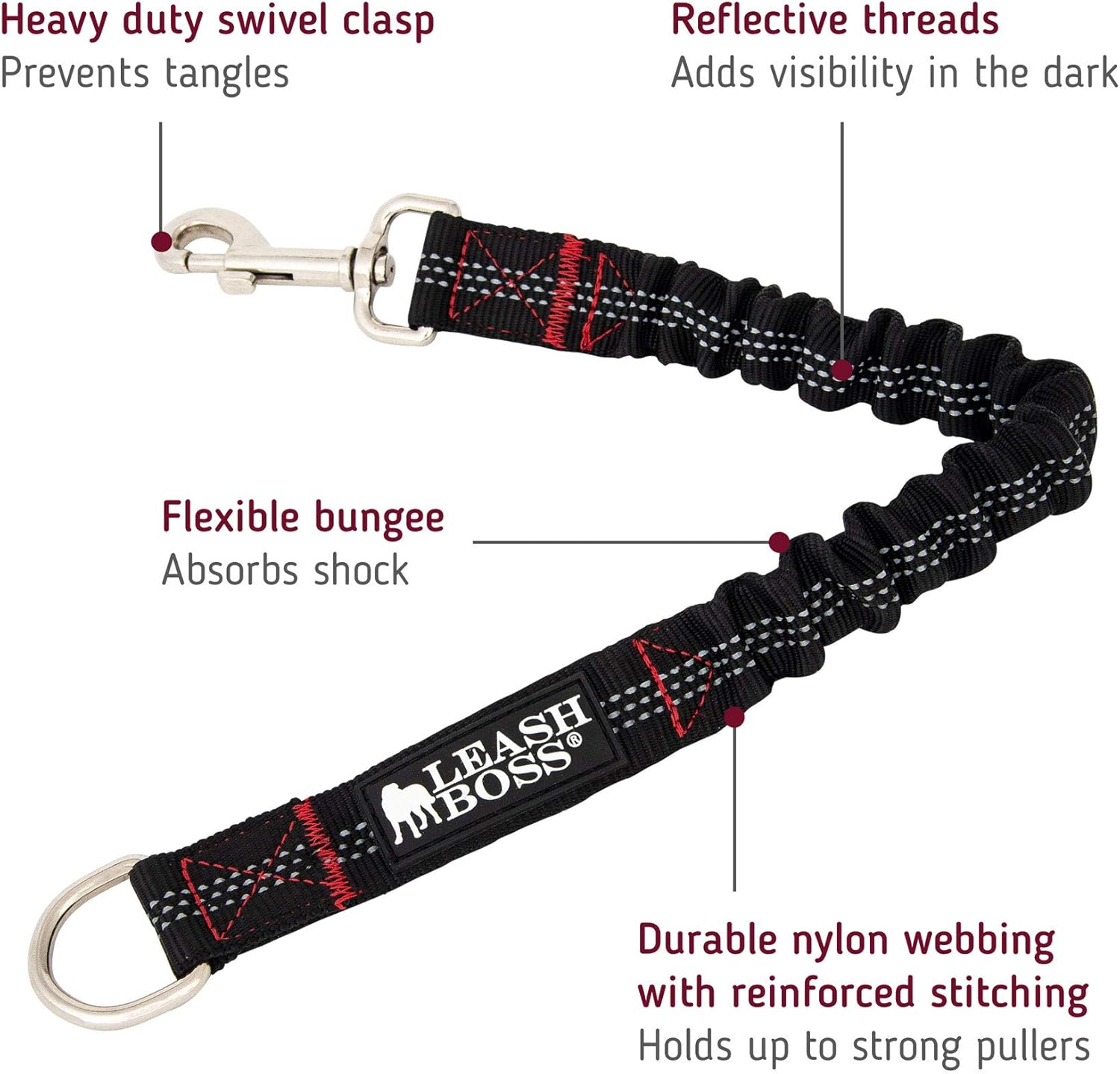 Patterned 18" Shock Absorbing Bungee Leash Extender - Pattern Collection