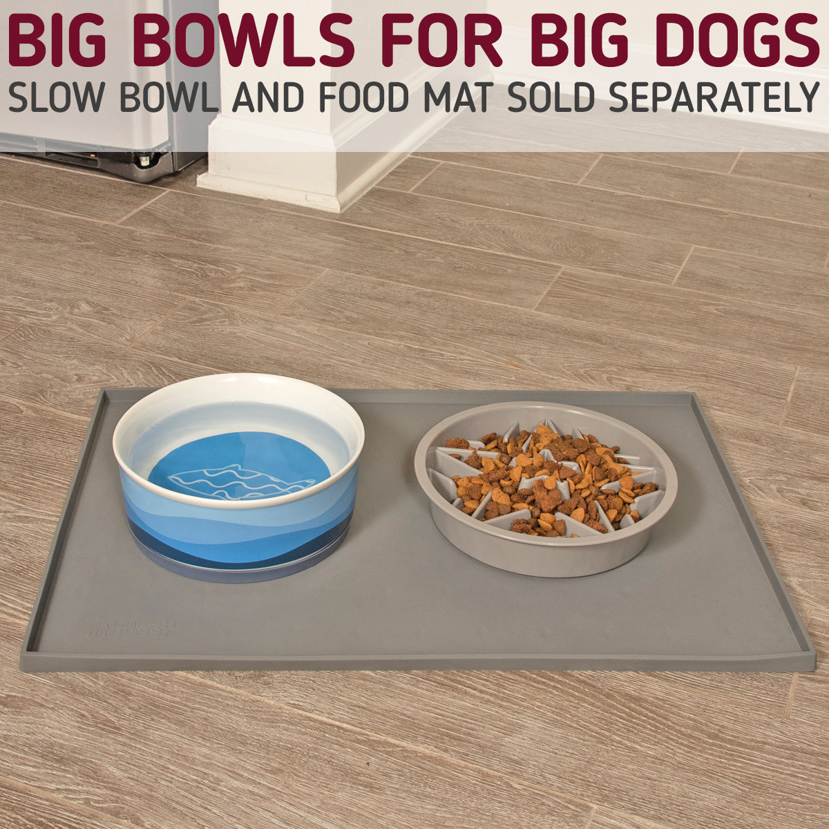 Explore our stylish patterned ceramic dog bowl with a durable silicone base, ensuring stability and cleanliness. Elevate your pet&