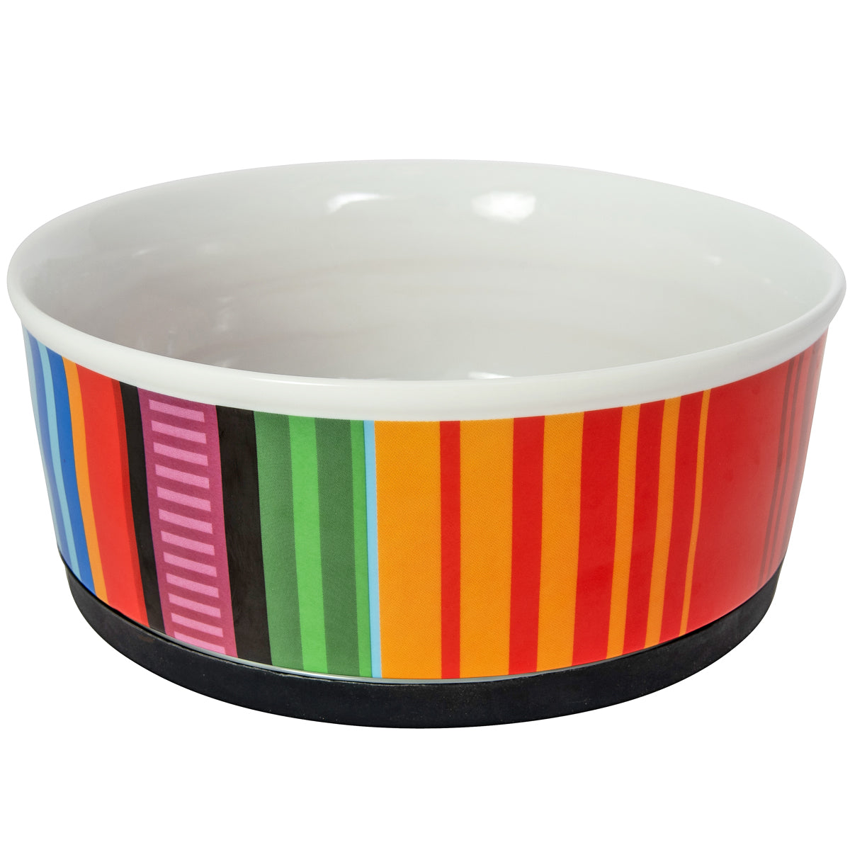 Explore our stylish patterned ceramic dog bowl with a durable silicone base, ensuring stability and cleanliness. Elevate your pet&