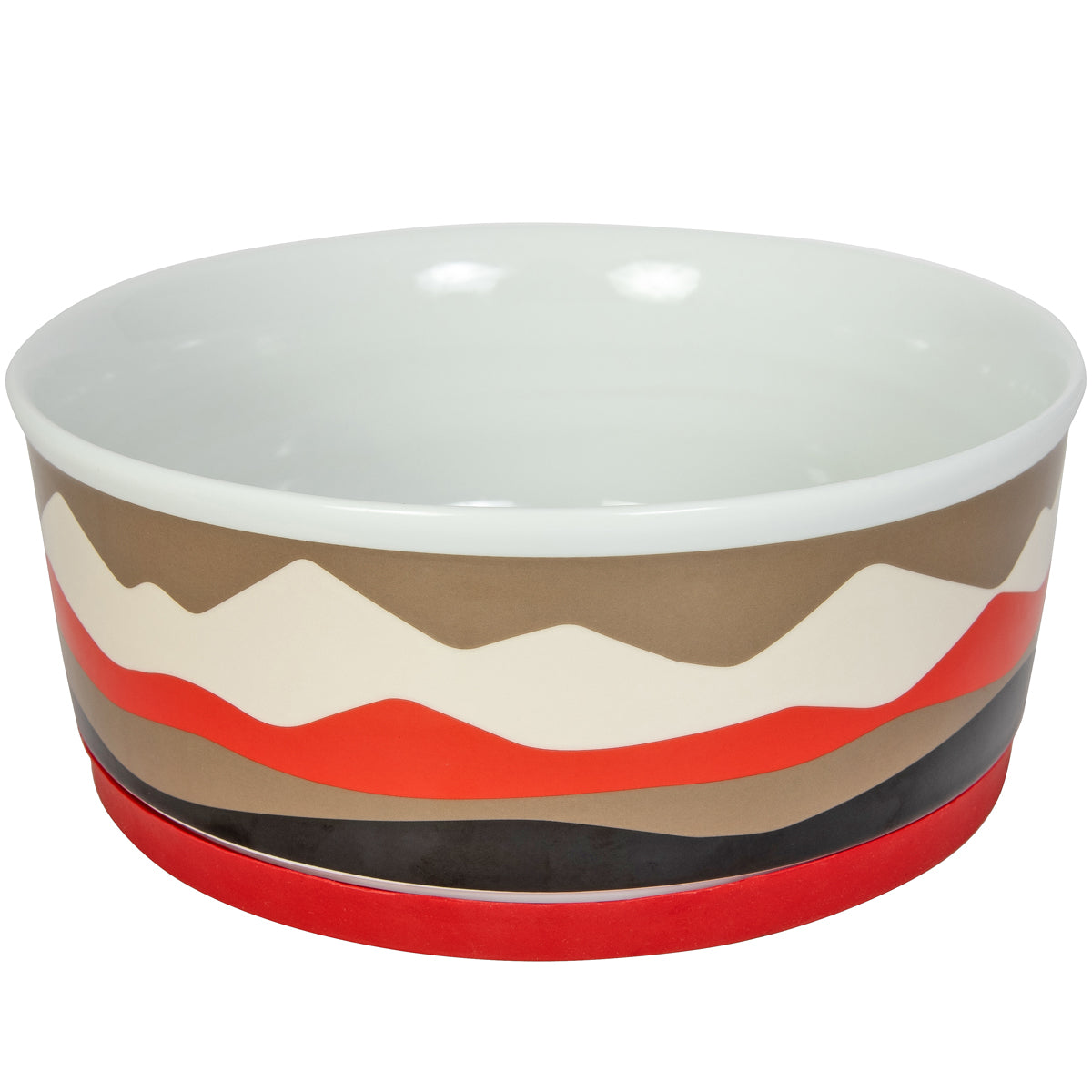 Explore our stylish patterned ceramic dog bowl with a durable silicone base, ensuring stability and cleanliness. Elevate your pet&