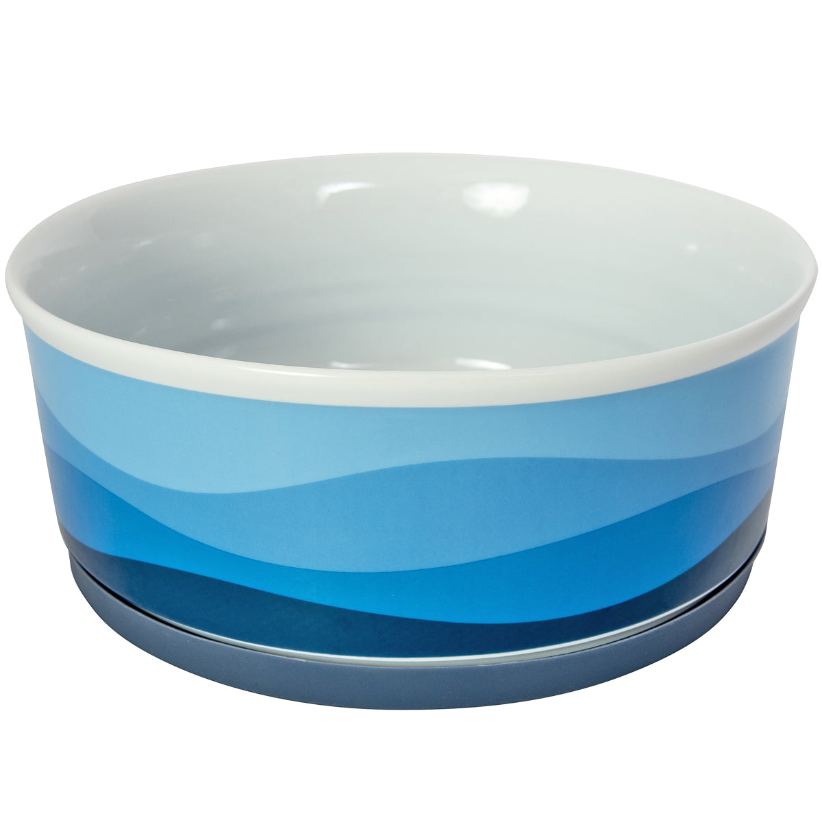 Explore our stylish patterned ceramic dog bowl with a durable silicone base, ensuring stability and cleanliness. Elevate your pet&