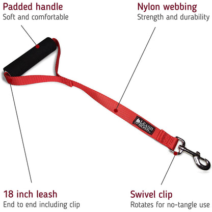 Traffic Handler 18 Inch - Heavy Duty Short Dog Leash for Large Dogs