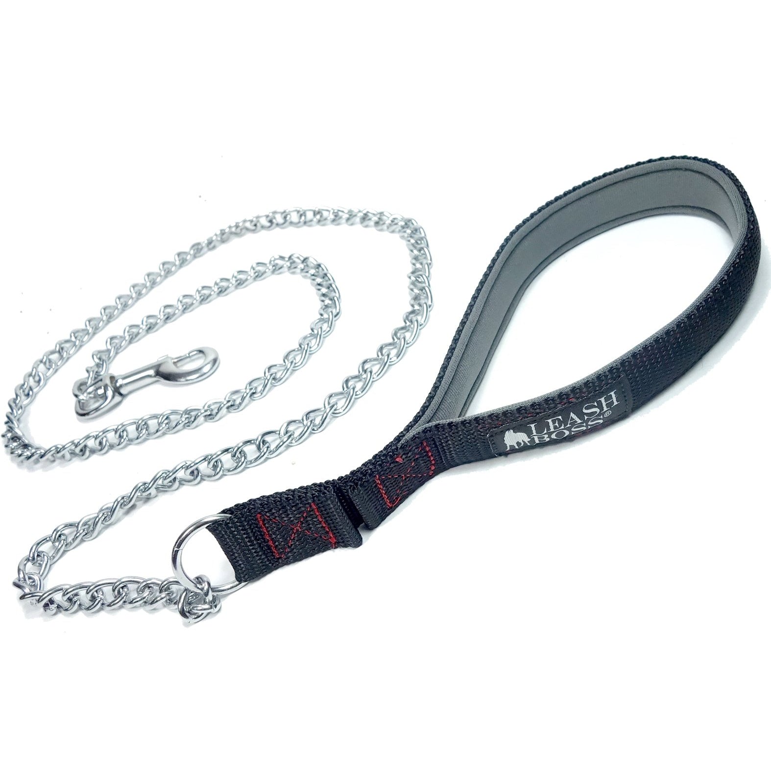 Chain Dog Leash - 5 Foot with Padded Handle