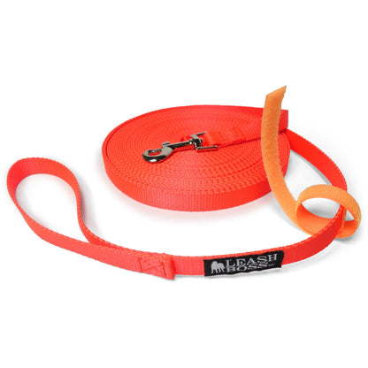 extra long dog leash orange 50 ft