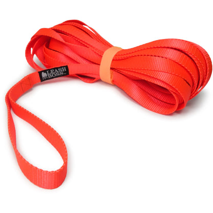 Long Trainer - 50 Foot 3/4 Inch Lead - Nylon Dog Training Leash with Storage Strap