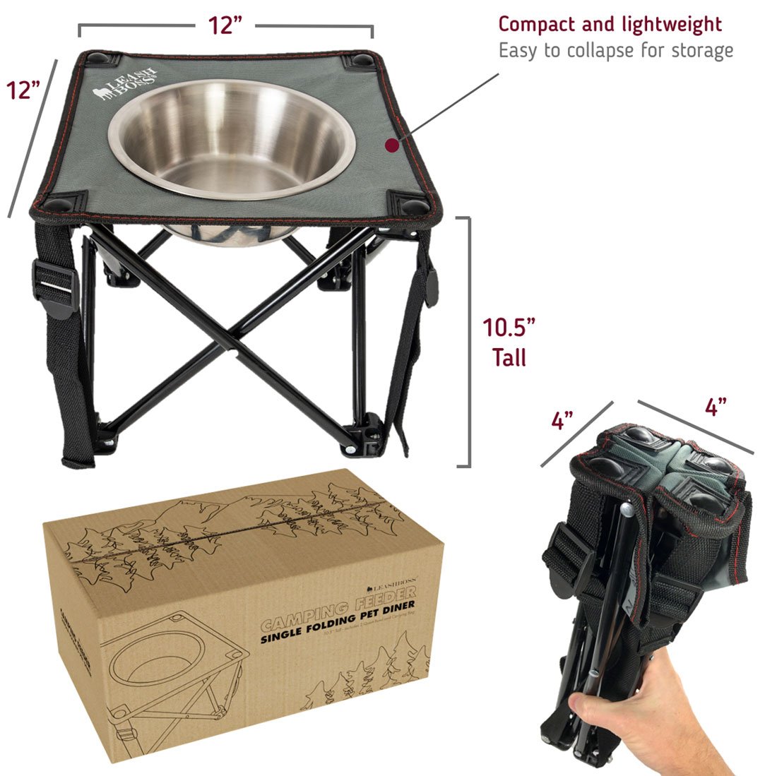 Explore the best Camping Feeder Single Outdoor Elevated Dog Bowl - 10.5&quot; for your furry companion. Crafted with durability and style, this elevated dog bowl ensures comfortable dining outdoors. Elevate your pet&