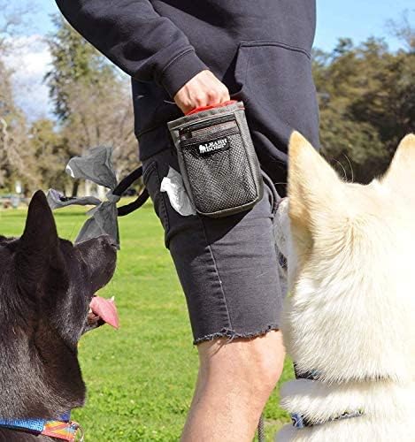 Dog Training Treat Pouch with Poop Bag Dispenser and Pockets for Phone and Wallet