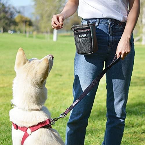 Dog Training Treat Pouch with Poop Bag Dispenser and Pockets for Phone and Wallet