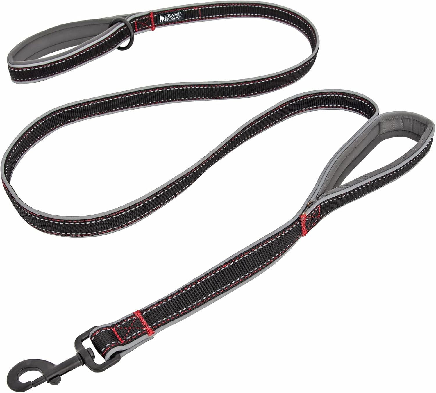 Double Handle 6 Foot Reflective Leash with Padded Handle