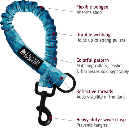 Patterned 18&quot; Shock Absorbing Bungee Leash Extender - Pattern Collection