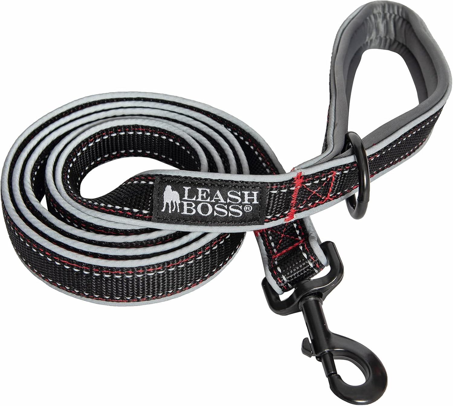 Double-Thick 6 Foot Reflective Leash with Padded Handle