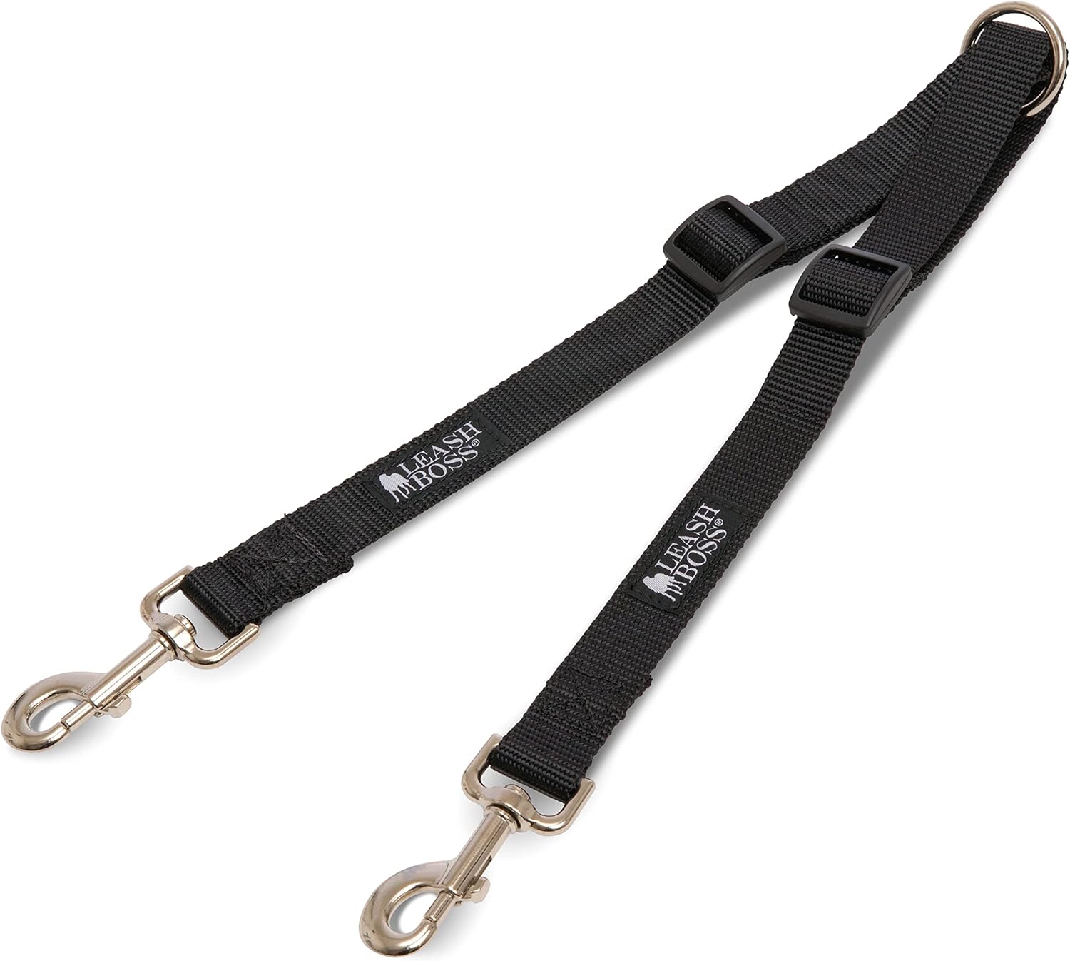 Adjustable Double Dog Leash Coupler for Walking Two Large Dogs