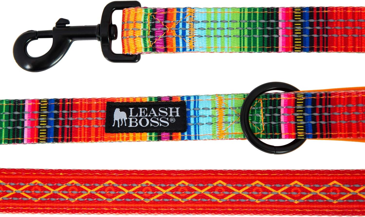 Double-Thick 6 Foot Reflective Leash with Padded Handle - Pattern Collection