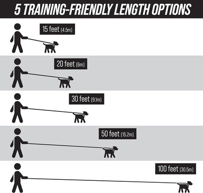 Free Range 3/4&quot; - 30 Foot Dog Leash - Nylon Training Lead for Large Dogs