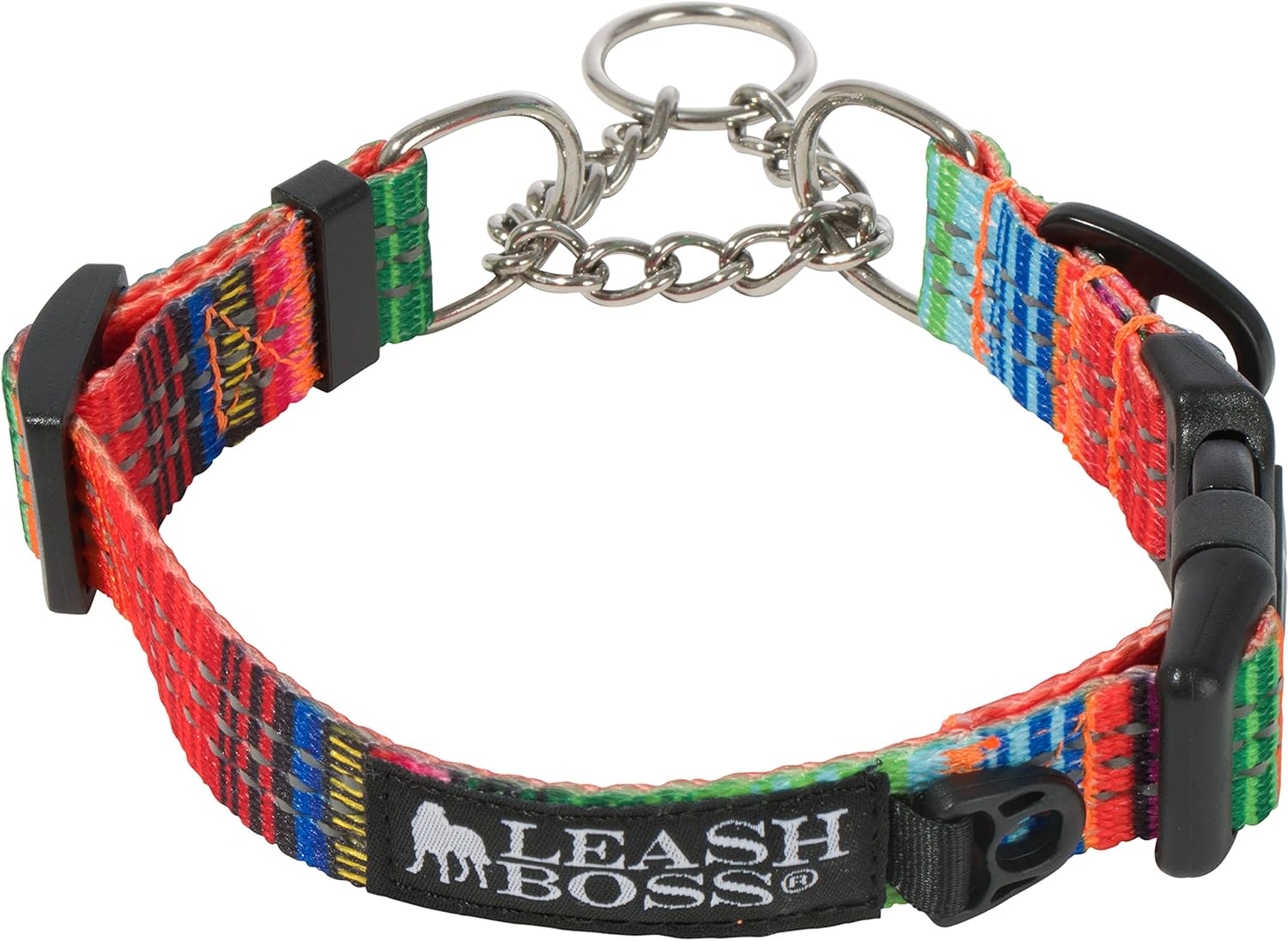 Patterned Reflective Chain Martingale Dog Collar - Pattern Collection