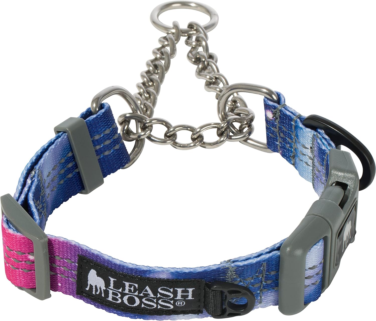 Patterned Reflective Chain Martingale Dog Collar - Pattern Collection