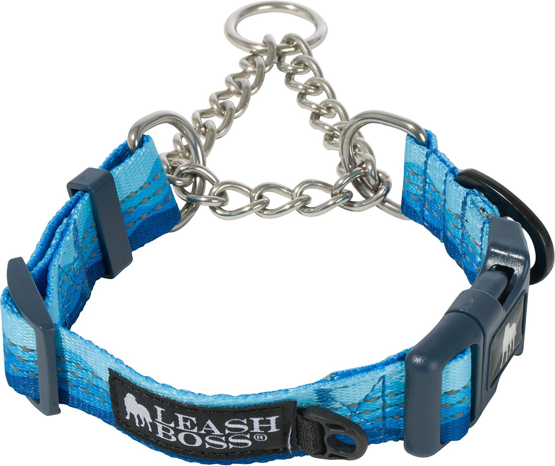 Patterned Reflective Chain Martingale Dog Collar - Pattern Collection