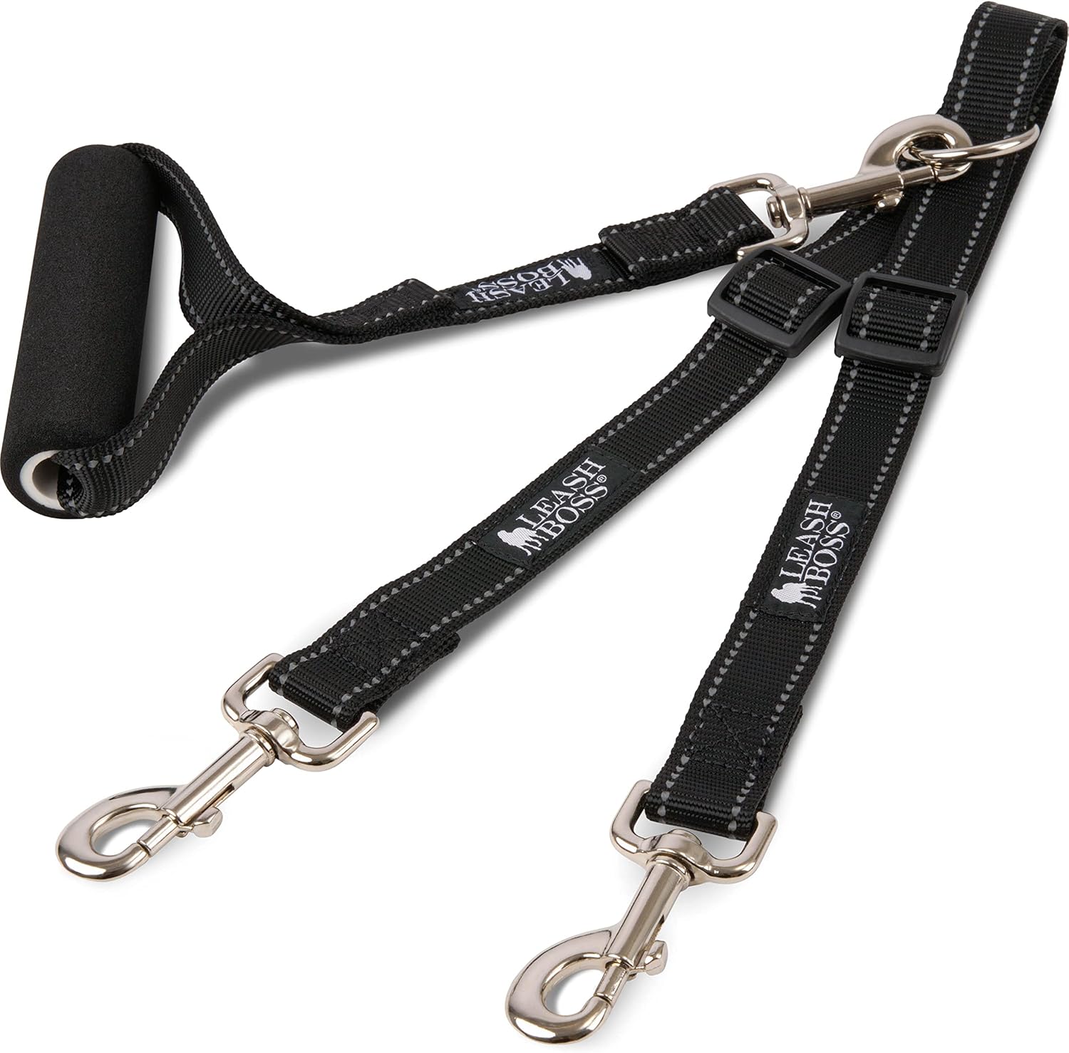 Leash Boss Duo - Adjustable Two Dog Leash with Handle for Large Dogs