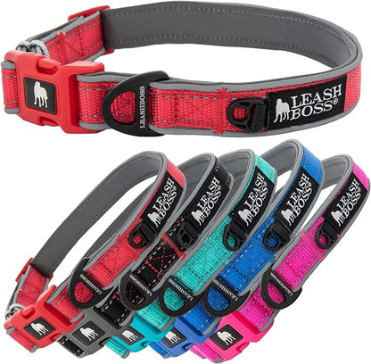 Adjustable Reflective Dog Collar - a premium pet accessory. Enhance visibility during walks with this durable, customizable collar. Ideal for night strolls, the reflective design ensures your furry friend stays seen. Elevate pet safety and style with our adjustable collar for dogs. Order now