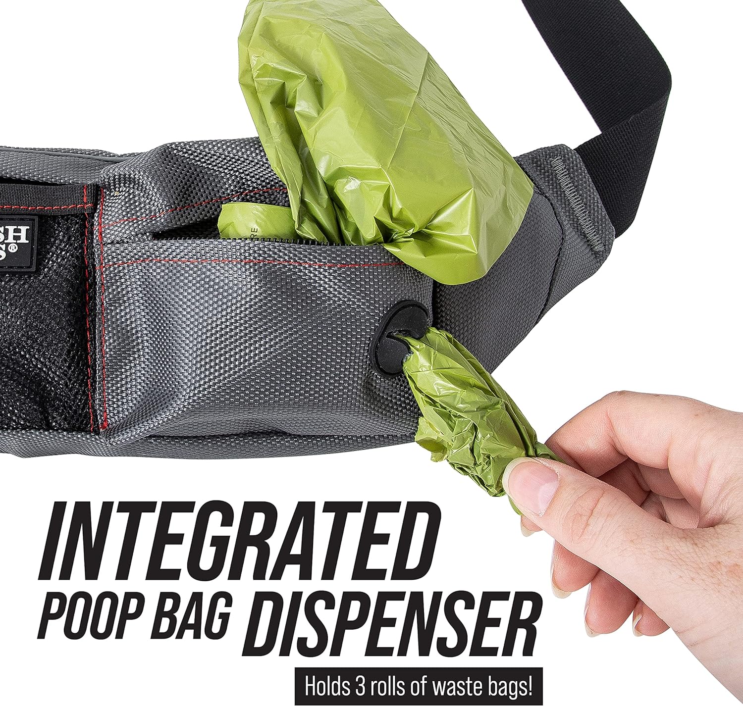 Upgrade your dog walks with the PackUp Pouch Dog Walking Fanny Pack. This sleek accessory combines style and function, featuring a built-in poop bag dispenser for convenience. Elevate your walking and training routine with this must-have accessory that keeps essentials organized and easily accessible. Walk in style with PackUp Pouch!