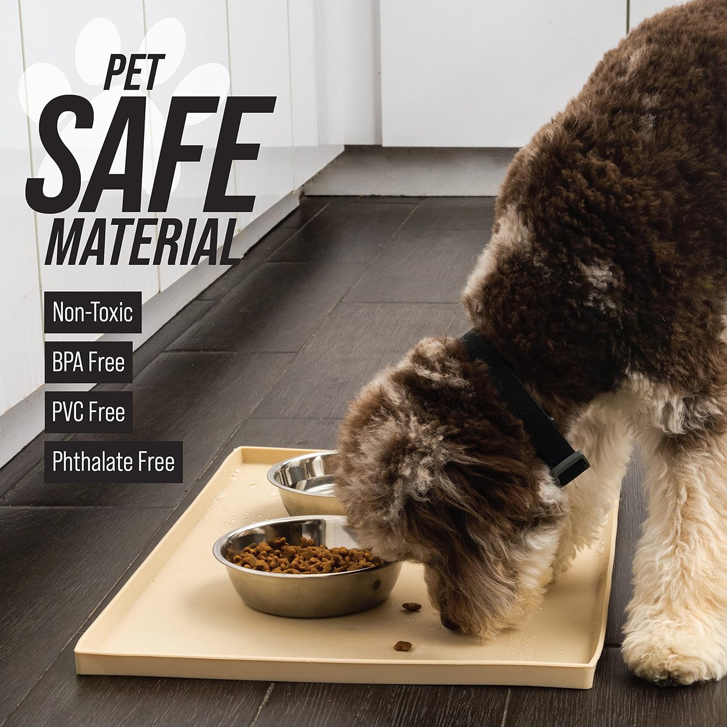  Elevate pet dining with our Splash Mat Silicone Dog Food Mat featuring a tall lip for mess-free meals. Crafted from premium silicone, this durable mat safeguards floors. Enhance cleanliness and style, making it the top choice for conscientious pet owners. Buy the best Splash Mat now for a pristine pet dining experience.