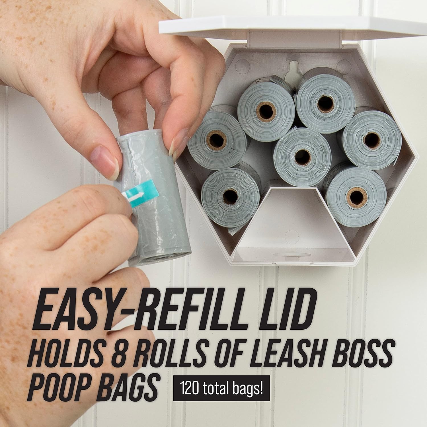 Elevate your dog-walking experience with our Wall-Mounted Poop Bag Dispenser. This sleek dispenser comes complete with 8 rolls of biodegradable bags, ensuring a convenient and eco-friendly solution for your furry friend&