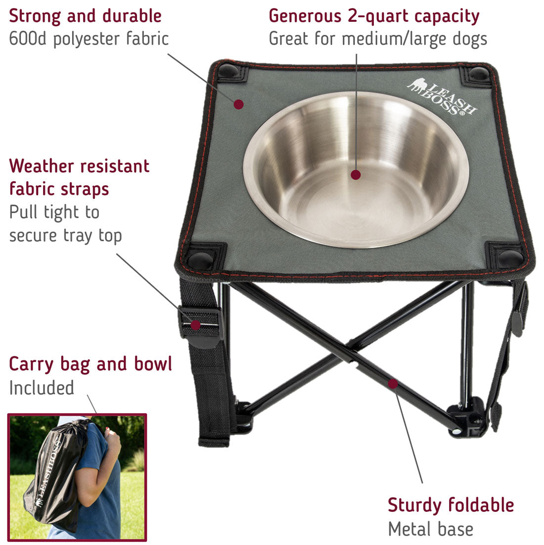 Explore the best Camping Feeder Single Outdoor Elevated Dog Bowl - 10.5&quot; for your furry companion. Crafted with durability and style, this elevated dog bowl ensures comfortable dining outdoors. Elevate your pet&