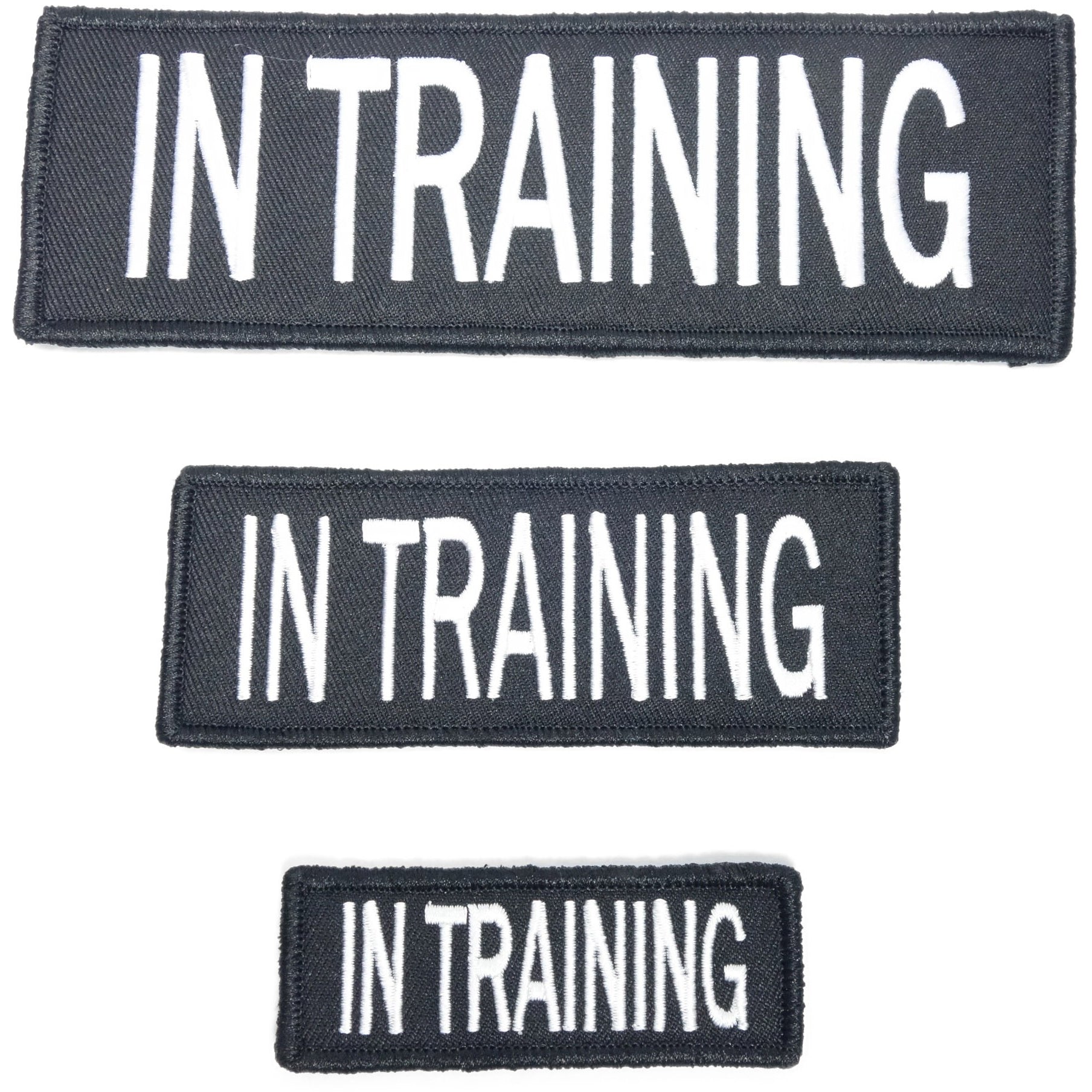 Vibrantly embroidered in training dog patch with hook and loop fastener, ideal for canine obedience. Enhance your pet&