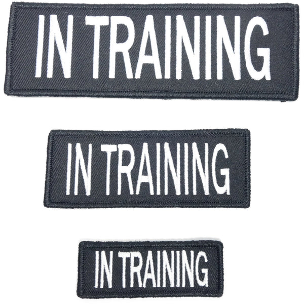 Embroidered Service Dog in Training Dog Patches with Hook/Loop