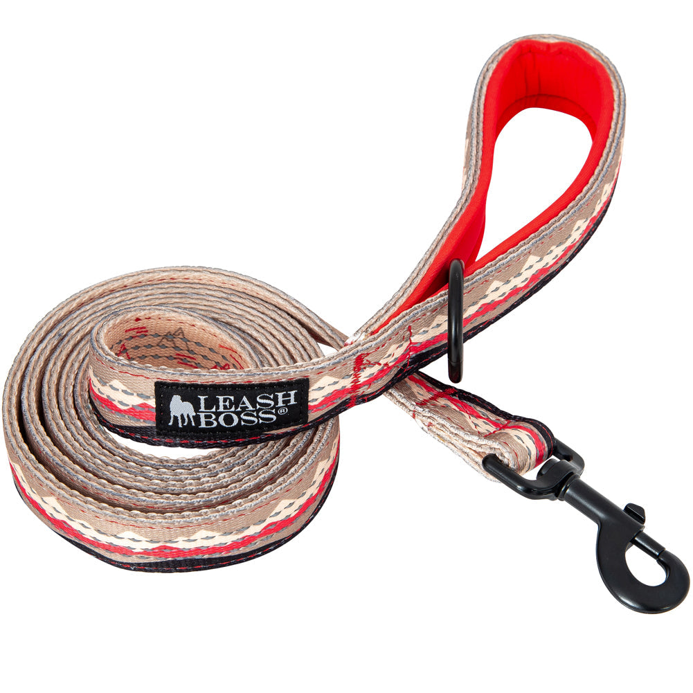 Explore safety and style with our top-ranked Double-Thick 6 Foot Reflective Leash from the Pattern Collection. This SEO-optimized image alt text highlights the durability and comfort of the padded handle, ensuring your dog walks in fashion and security. Trust the best for your furry friend&