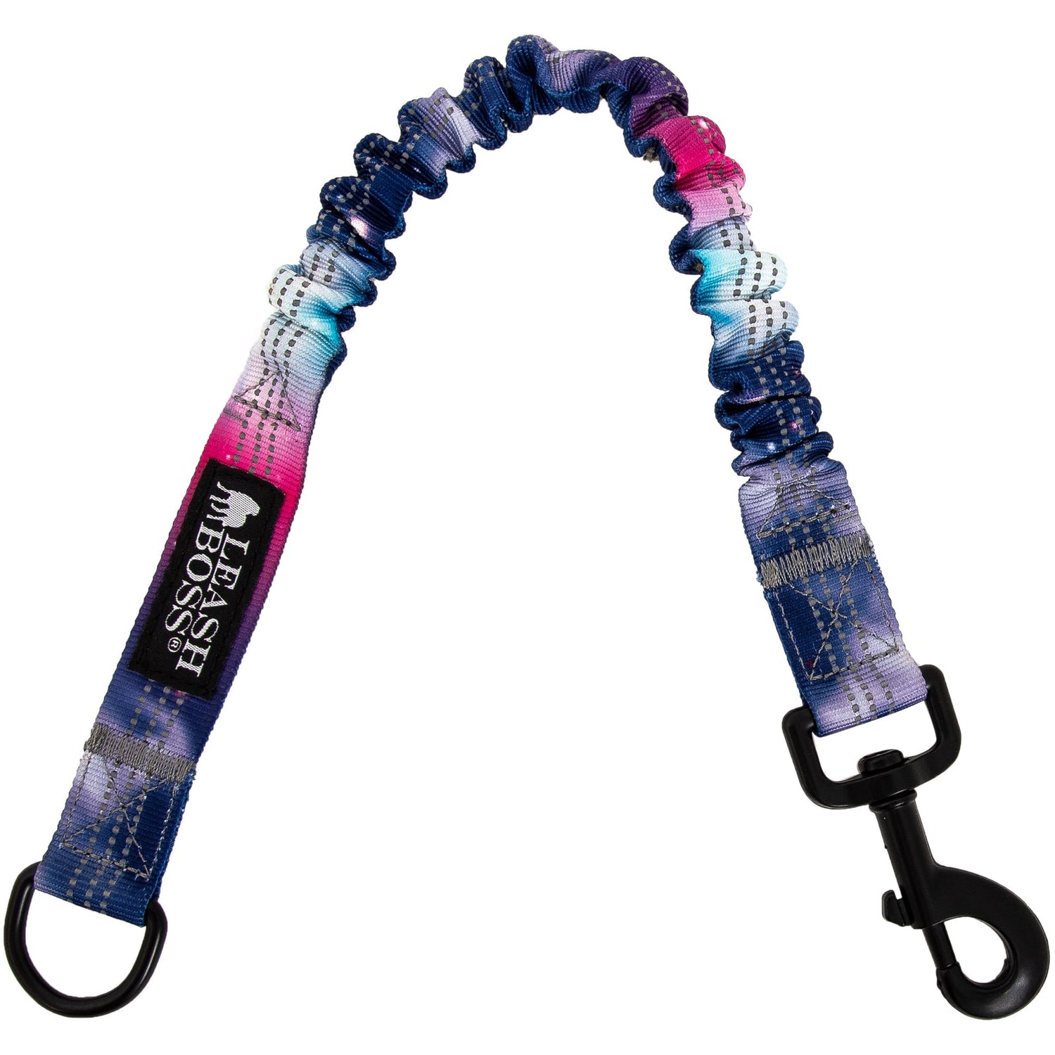  Enhance your dog walks with our Patterned 18&quot; Shock Absorbing Bungee Leash Extender from the Pattern Collection. Enjoy vibrant designs while ensuring comfort and control. This durable extender extends to 18 inches, providing flexibility and security. Elevate your pet&