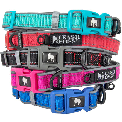 Adjustable Reflective Dog Collar - a premium pet accessory. Enhance visibility during walks with this durable, customizable collar. Ideal for night strolls, the reflective design ensures your furry friend stays seen. Elevate pet safety and style with our adjustable collar for dogs. Order now