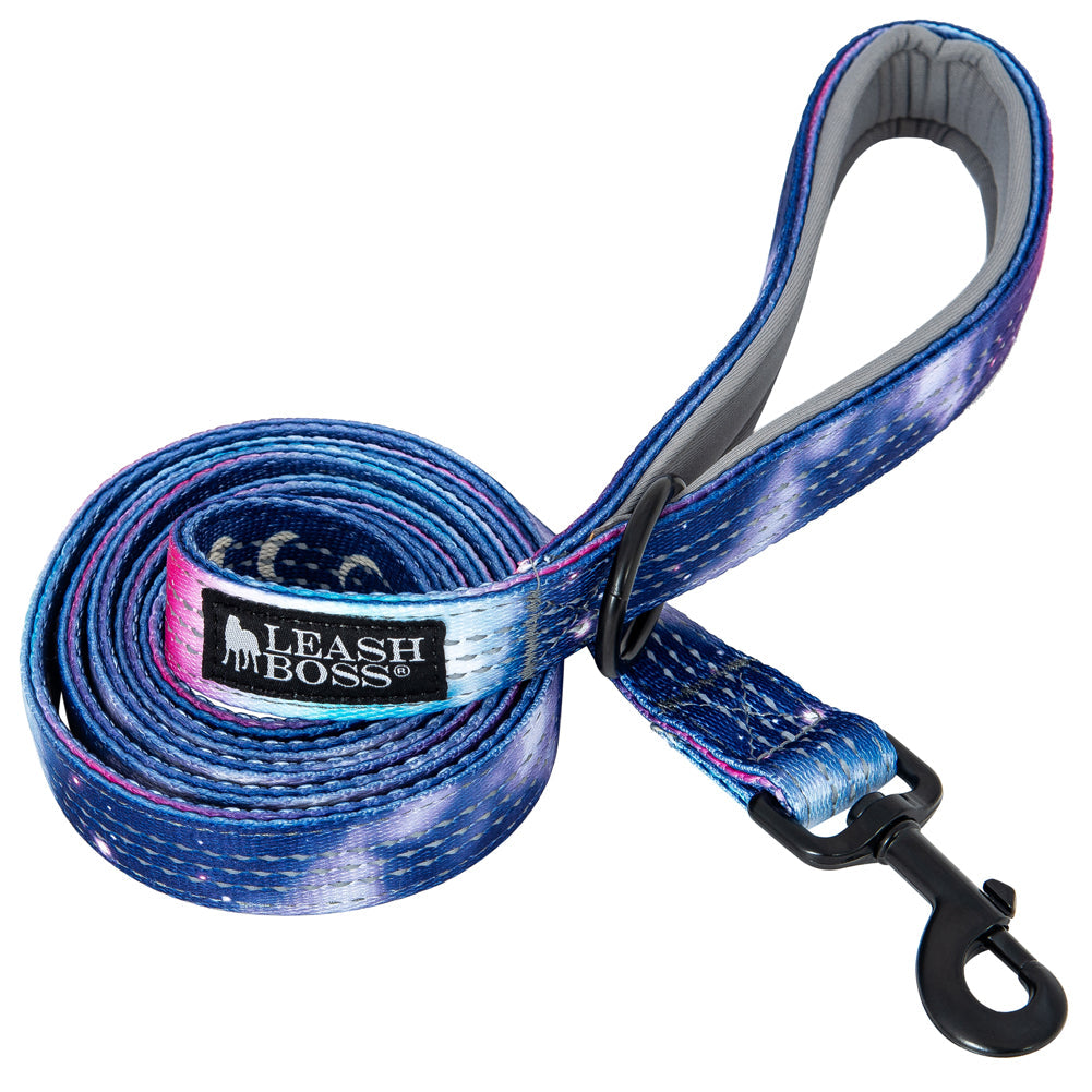 Explore safety and style with our top-ranked Double-Thick 6 Foot Reflective Leash from the Pattern Collection. This SEO-optimized image alt text highlights the durability and comfort of the padded handle, ensuring your dog walks in fashion and security. Trust the best for your furry friend&