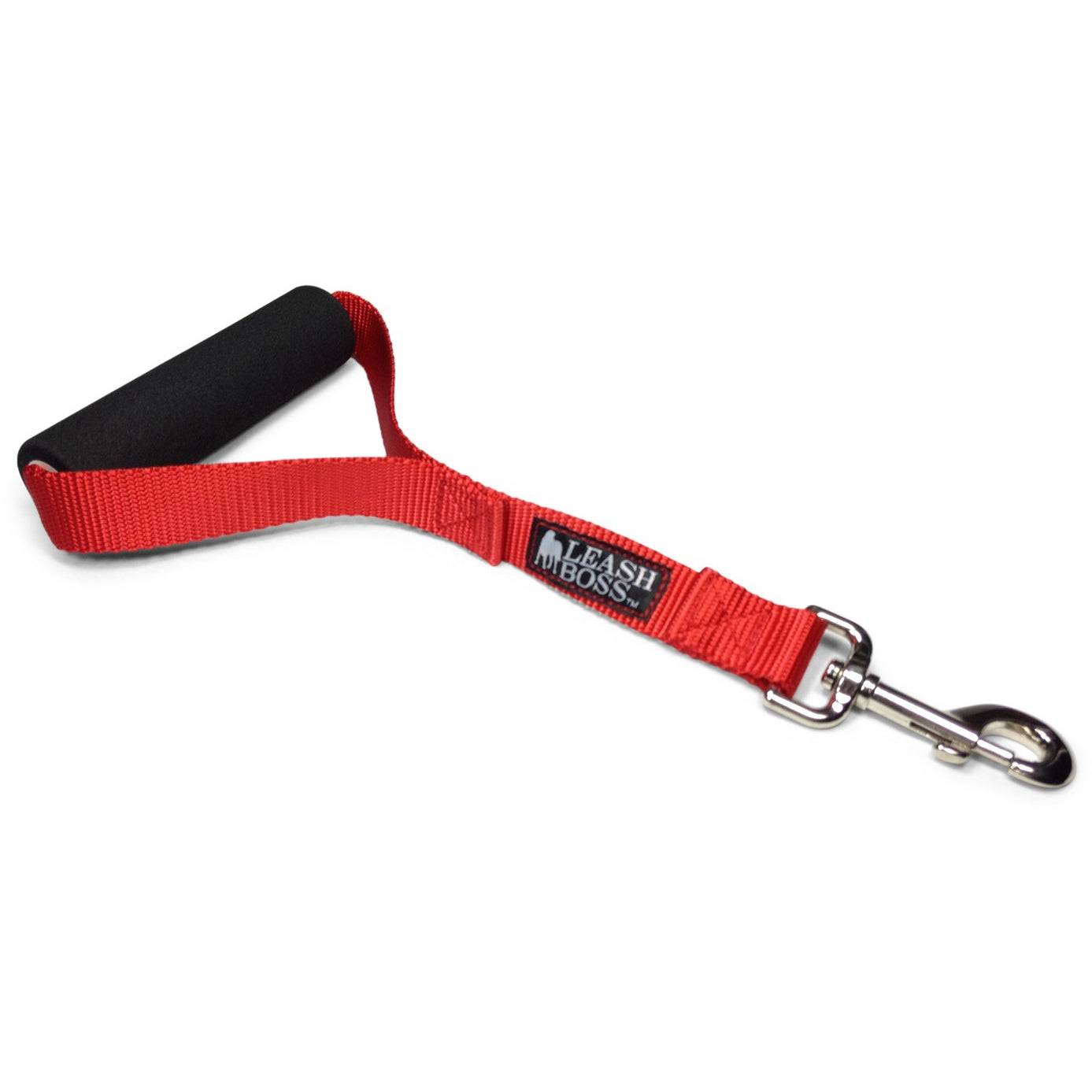 60cm Short Heavy Duty Chain Dog Lead For Large Dogs – Pink Leather Handle