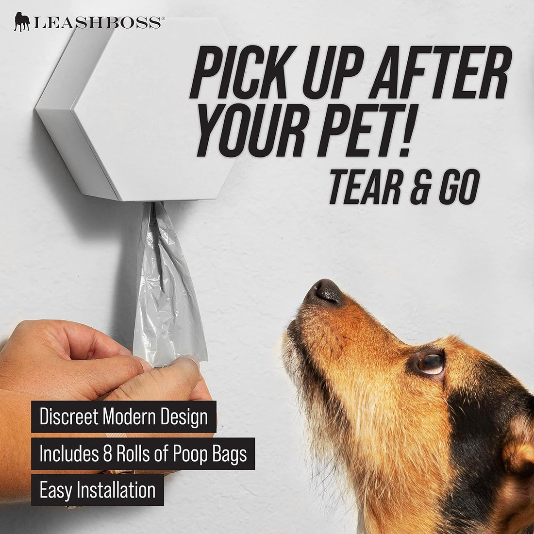 Elevate your dog-walking experience with our Wall-Mounted Poop Bag Dispenser. This sleek dispenser comes complete with 8 rolls of biodegradable bags, ensuring a convenient and eco-friendly solution for your furry friend&