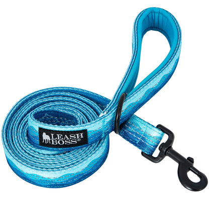 Explore safety and style with our top-ranked Double-Thick 6 Foot Reflective Leash from the Pattern Collection. This SEO-optimized image alt text highlights the durability and comfort of the padded handle, ensuring your dog walks in fashion and security. Trust the best for your furry friend&