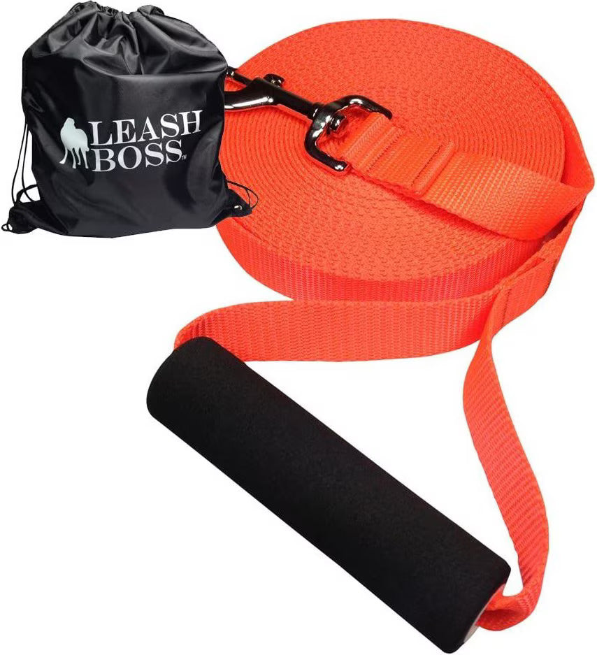 Free Range - Long Dog Leash - Heavy Duty Training Lead with Carrying Backpack