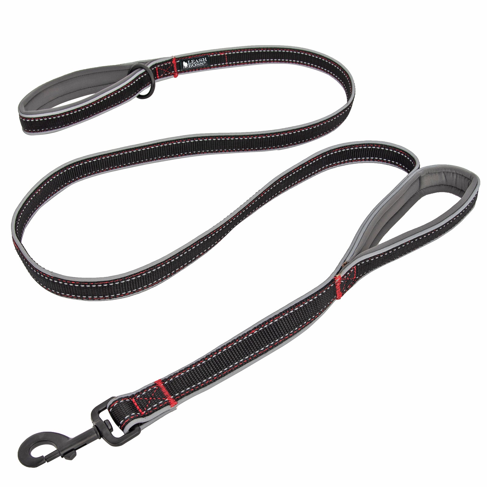 Max and Neo Double Handle Traffic Dog Leash Reflective - We Donate A Leash to A Dog Rescue for Every Leash Sold (Red, 6 ft)